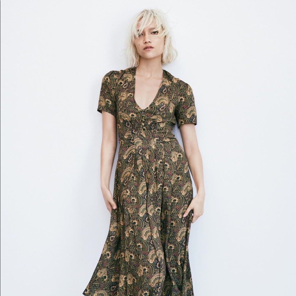 Free People Olivia Paisley Midi Dress